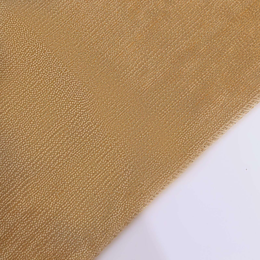 Polyester 12"x108" Table Runner Gold Shimmer Sequin Dots - Wrinkle - Free Finish for Upscale Occasions - Bell Racket Store