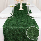 Polyester 12"x108" Table Runner Green - Fringe Shag Table Decor - Bell Racket Store