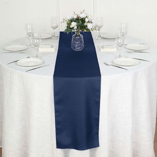 Polyester 12"x108" Table Runner Navy Blue - Durable & Wrinkle - Resistant Table Decor - NestOCart