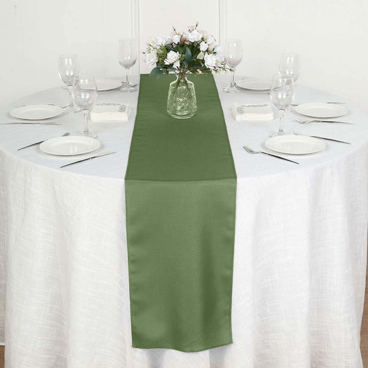 Polyester 12"x108" Table Runner Olive Green - Durable & Wrinkle - Resistant Table Decor - NestOCart
