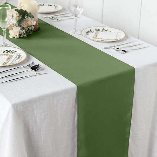 Polyester 12"x108" Table Runner Olive Green - Durable & Wrinkle - Resistant Table Decor - NestOCart