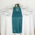 Polyester 12"x108" Table Runner Peacock Teal - Durable & Wrinkle-Resistant Table Decor