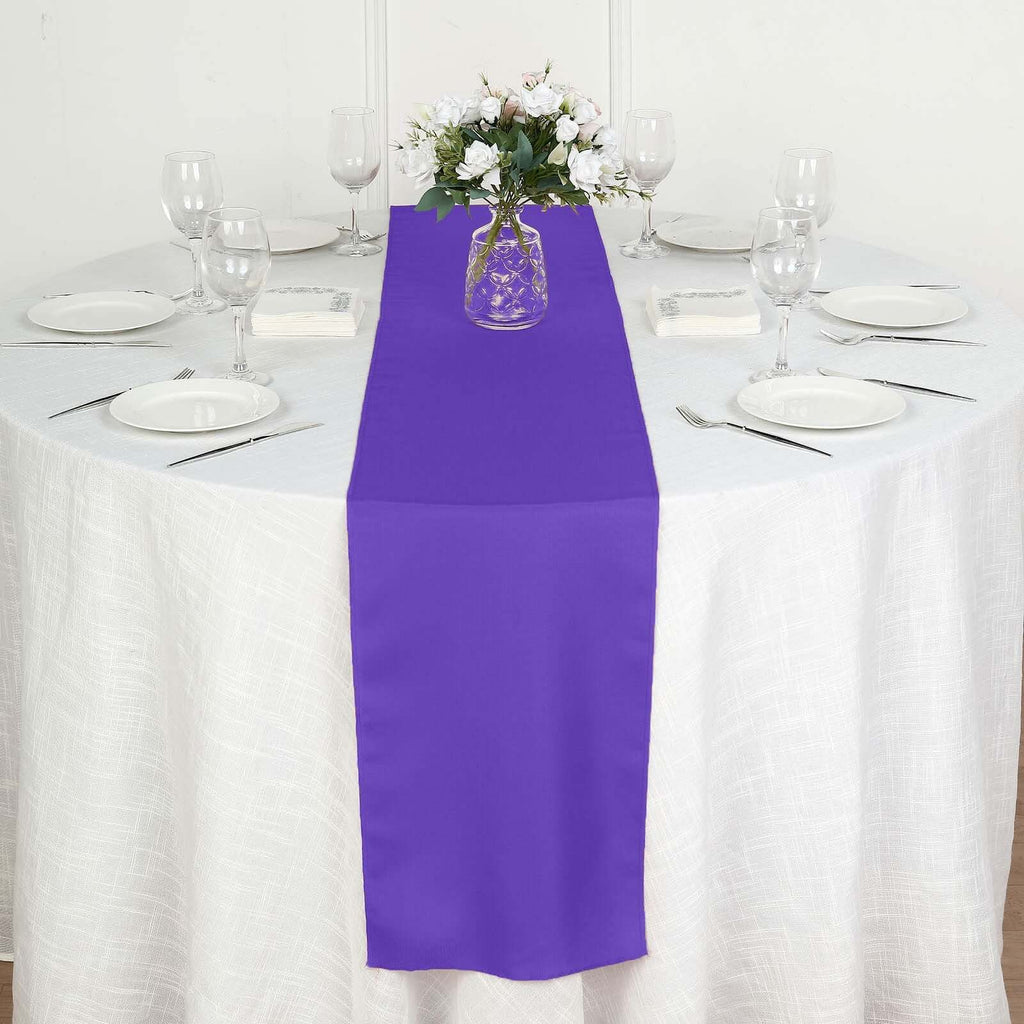Polyester 12"x108" Table Runner Purple - Durable & Wrinkle-Resistant Table Decor