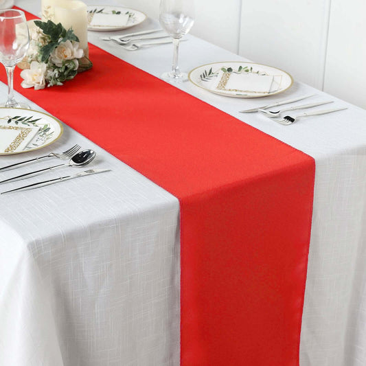 Polyester 12"x108" Table Runner Red - Durable & Wrinkle - Resistant Table Decor - NestOCart