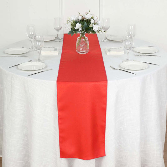 Polyester 12"x108" Table Runner Red - Durable & Wrinkle - Resistant Table Decor - NestOCart