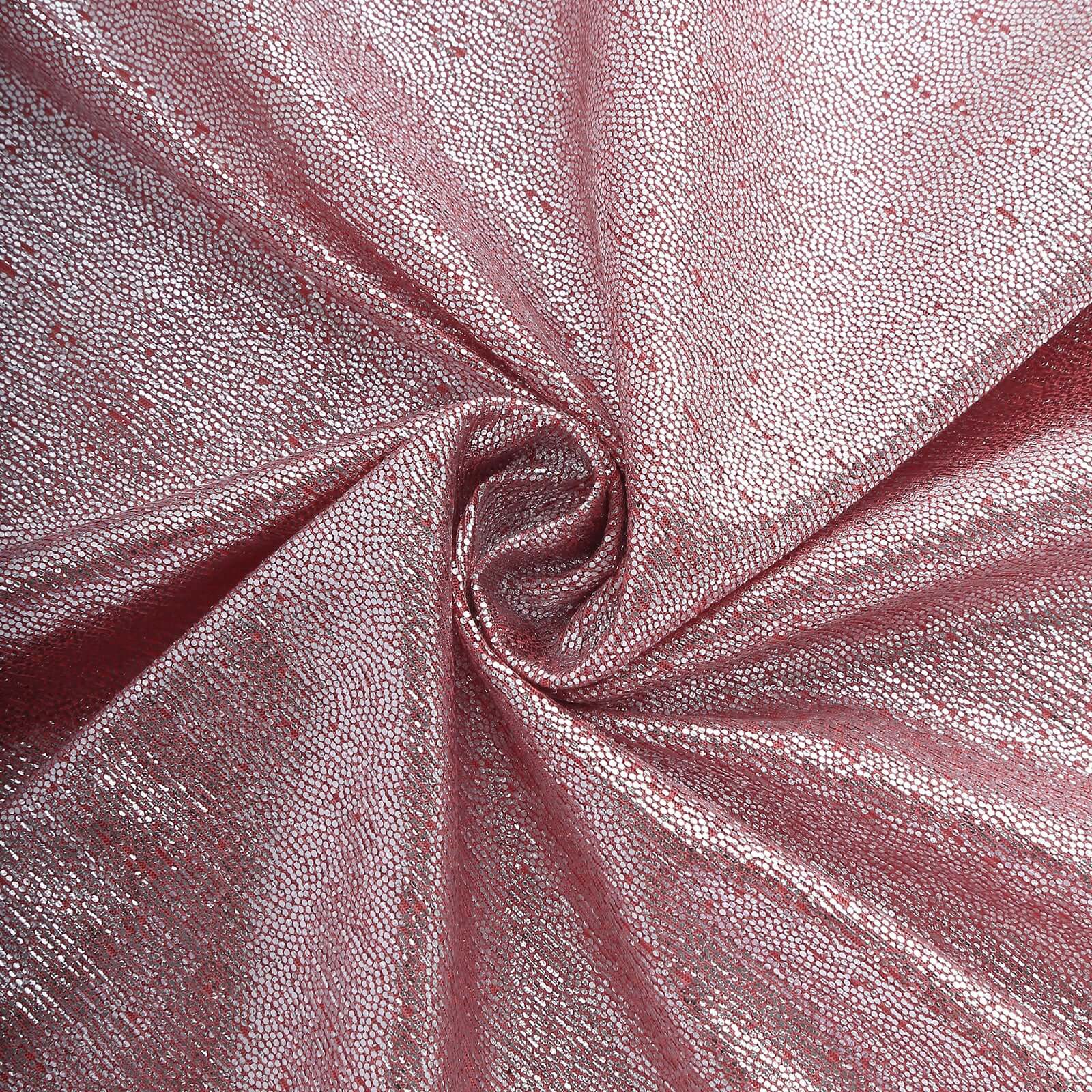 Polyester 12"x108" Table Runner Rose Gold Shimmer Sequin Dots - Wrinkle - Free Finish Table Linen - Bell Racket Store