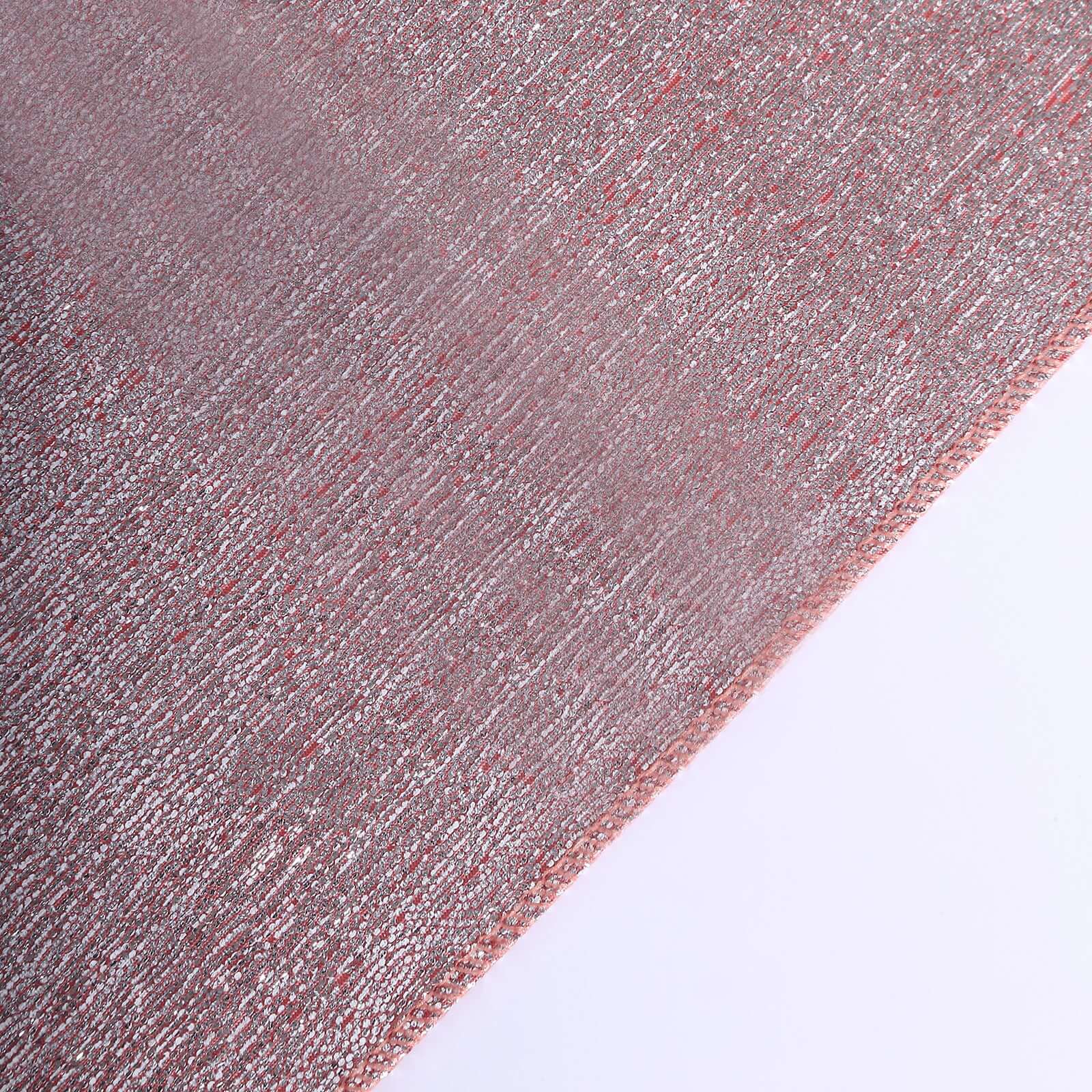 Polyester 12"x108" Table Runner Rose Gold Shimmer Sequin Dots - Wrinkle - Free Finish Table Linen - Bell Racket Store