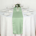 Polyester 12"x108" Table Runner Sage Green - Durable & Wrinkle-Resistant Table Decor