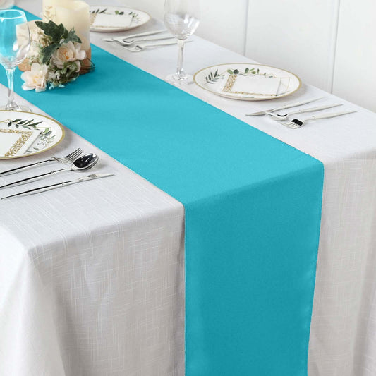 Polyester 12"x108" Table Runner Turquoise - Durable & Wrinkle - Resistant Table Decor - NestOCart