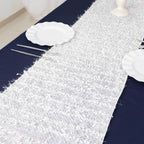 Polyester 12"x108" Table Runner White - Fringe Shag Table Decor - Bell Racket Store