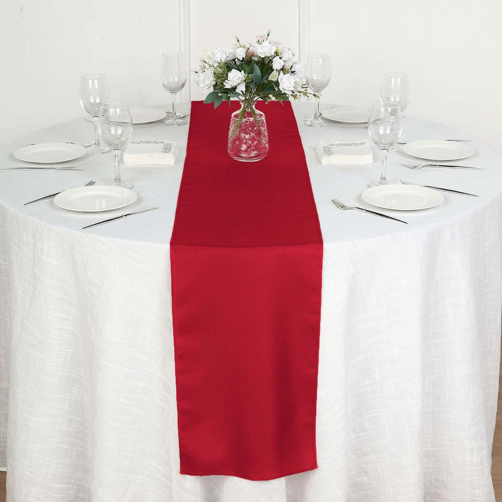 Polyester 12"x108" Table Runner Wine - Durable & Wrinkle - Resistant Table Decor - Bell Racket Store