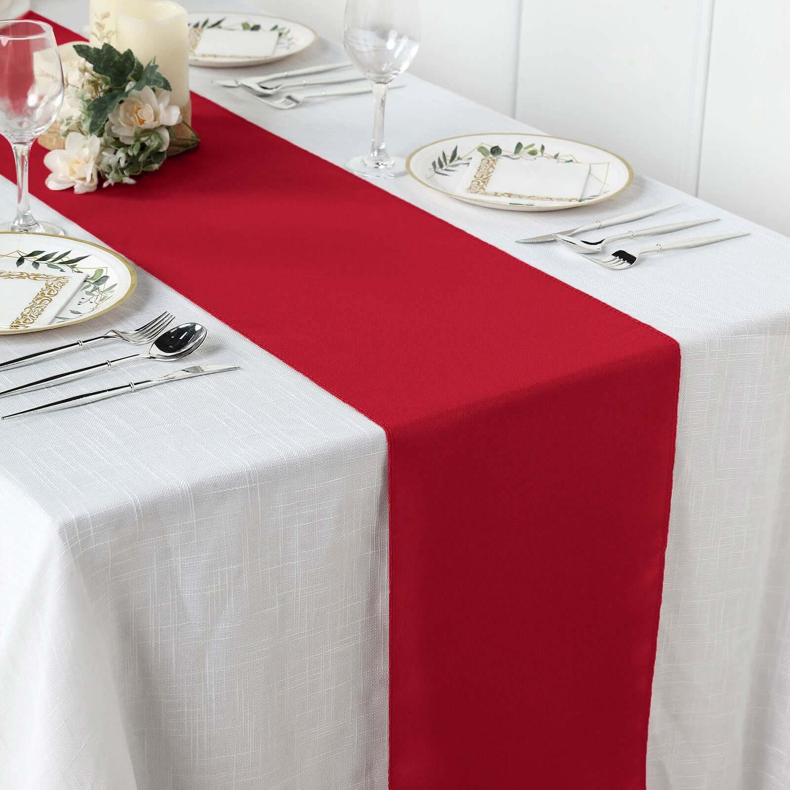Polyester 12"x108" Table Runner Wine - Durable & Wrinkle - Resistant Table Decor - Bell Racket Store
