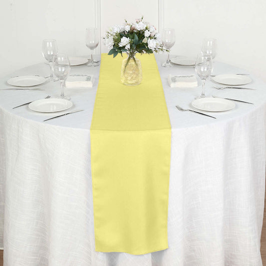 Polyester 12"x108" Table Runner Yellow - Durable & Wrinkle - Resistant Table Decor - NestOCart