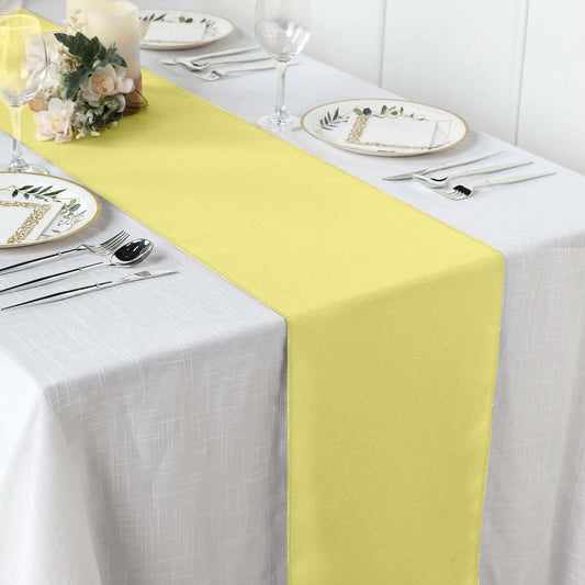 Polyester 12"x108" Table Runner Yellow - Durable & Wrinkle - Resistant Table Decor - NestOCart