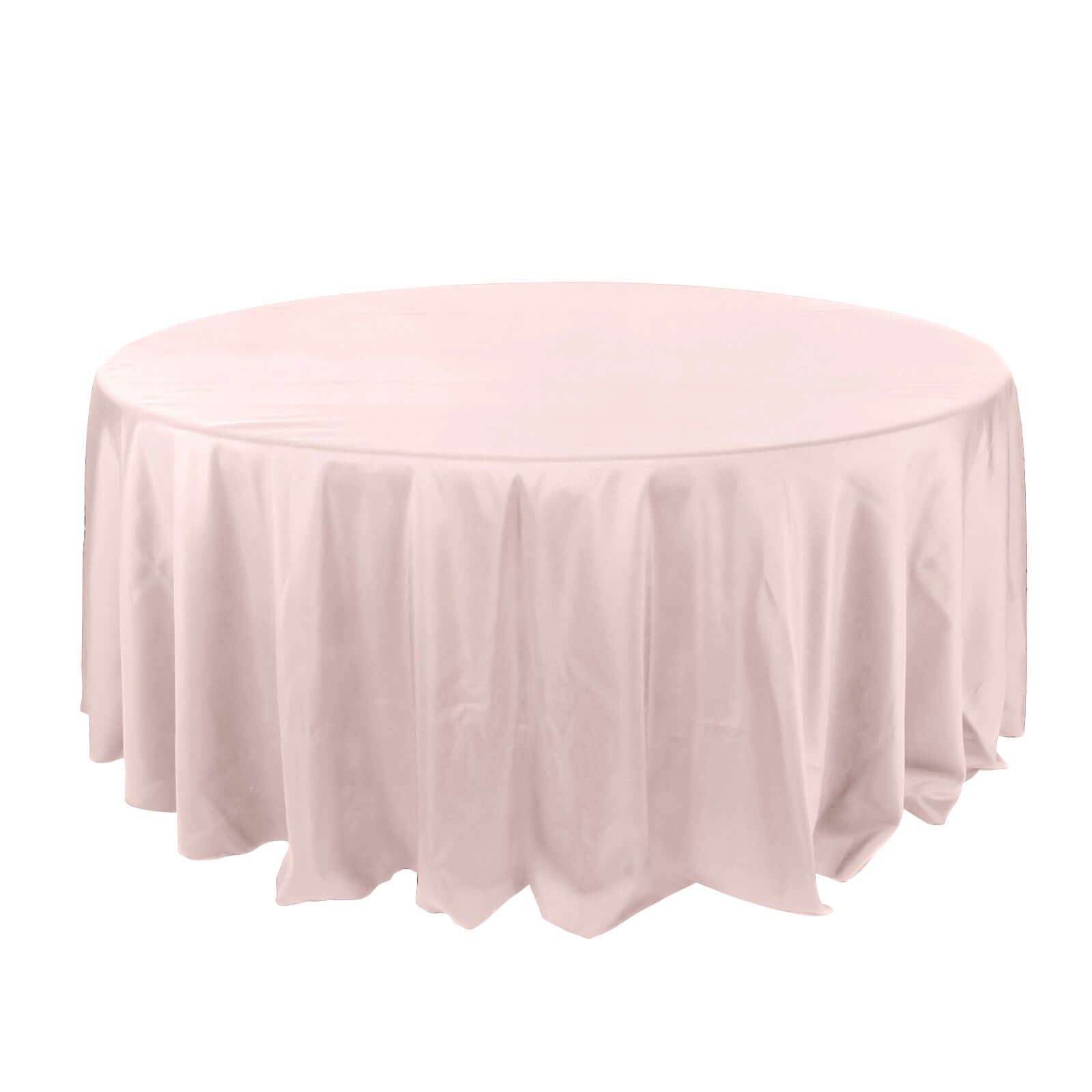 Polyester 132" Round Tablecloth Blush - Seamless Chic Table Cover