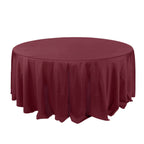 Polyester 132" Round Tablecloth Burgundy - Seamless Chic Design Table Cover