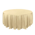 Polyester 132" Round Tablecloth Champagne - Seamless Chic Table Cover - Bell Racket Store