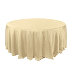 Polyester 132" Round Tablecloth Champagne - Seamless Chic Table Cover - Bell Racket Store