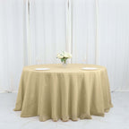 Polyester 132" Round Tablecloth Champagne - Seamless Chic Table Cover - Bell Racket Store