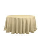 Polyester 132" Round Tablecloth Champagne - Seamless Chic Table Cover - Bell Racket Store