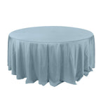 Polyester 132" Round Tablecloth Dusty Blue - Seamless Chic Table Cover