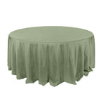 Polyester 132" Round Tablecloth Dusty Sage Green - Seamless Chic Table Cover - Bell Racket Store