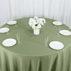 Polyester 132" Round Tablecloth Dusty Sage Green - Seamless Chic Table Cover - Bell Racket Store