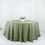 Polyester 132" Round Tablecloth Dusty Sage Green - Seamless Chic Table Cover - Bell Racket Store