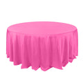 Polyester 132" Round Tablecloth Fuchsia - Seamless Chic Table Cover
