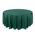 Polyester 132" Round Tablecloth Hunter Emerald Green - Seamless Chic Table Cover - Bell Racket Store
