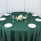 Polyester 132" Round Tablecloth Hunter Emerald Green - Seamless Chic Table Cover - Bell Racket Store