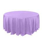 Polyester 132" Round Tablecloth Lavender Lilac - Seamless Chic Table Cover - Bell Racket Store