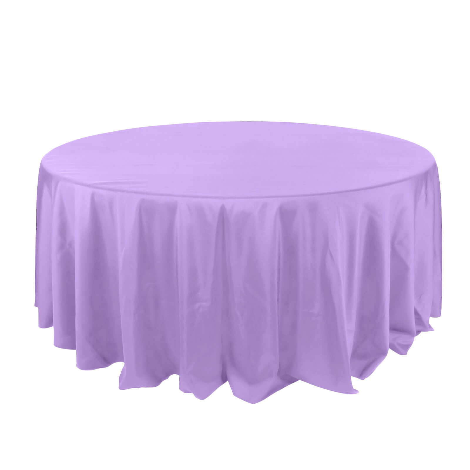 Polyester 132" Round Tablecloth Lavender Lilac - Seamless Chic Table Cover - Bell Racket Store