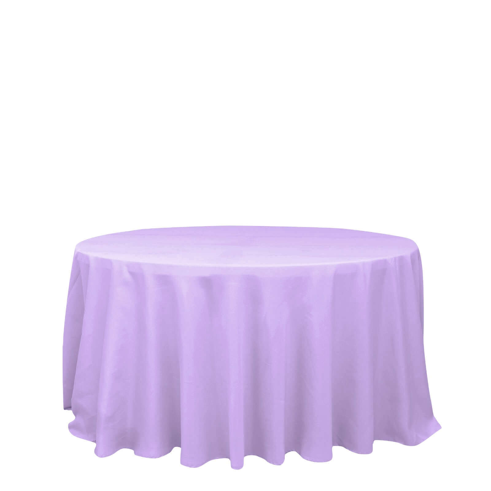 Polyester 132" Round Tablecloth Lavender Lilac - Seamless Chic Table Cover - Bell Racket Store