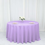 Polyester 132" Round Tablecloth Lavender Lilac - Seamless Chic Table Cover - Bell Racket Store