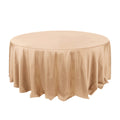 Polyester 132" Round Tablecloth Nude - Seamless Chic Table Cover - Bell Racket Store