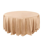 Polyester 132" Round Tablecloth Nude - Seamless Chic Table Cover - Bell Racket Store