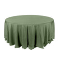 Polyester 132" Round Tablecloth Olive Green - Seamless Chic Table Cover - Bell Racket Store