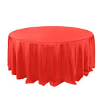 Polyester 132" Round Tablecloth Red - Seamless Chic Table Cover