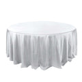 Polyester 132" Round Tablecloth Silver - Seamless Chic Table Cover