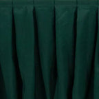 Polyester 14ft Table Skirt Hunter Emerald Green - Classic Pleated Design for Weddings & Events - Bell Racket Store