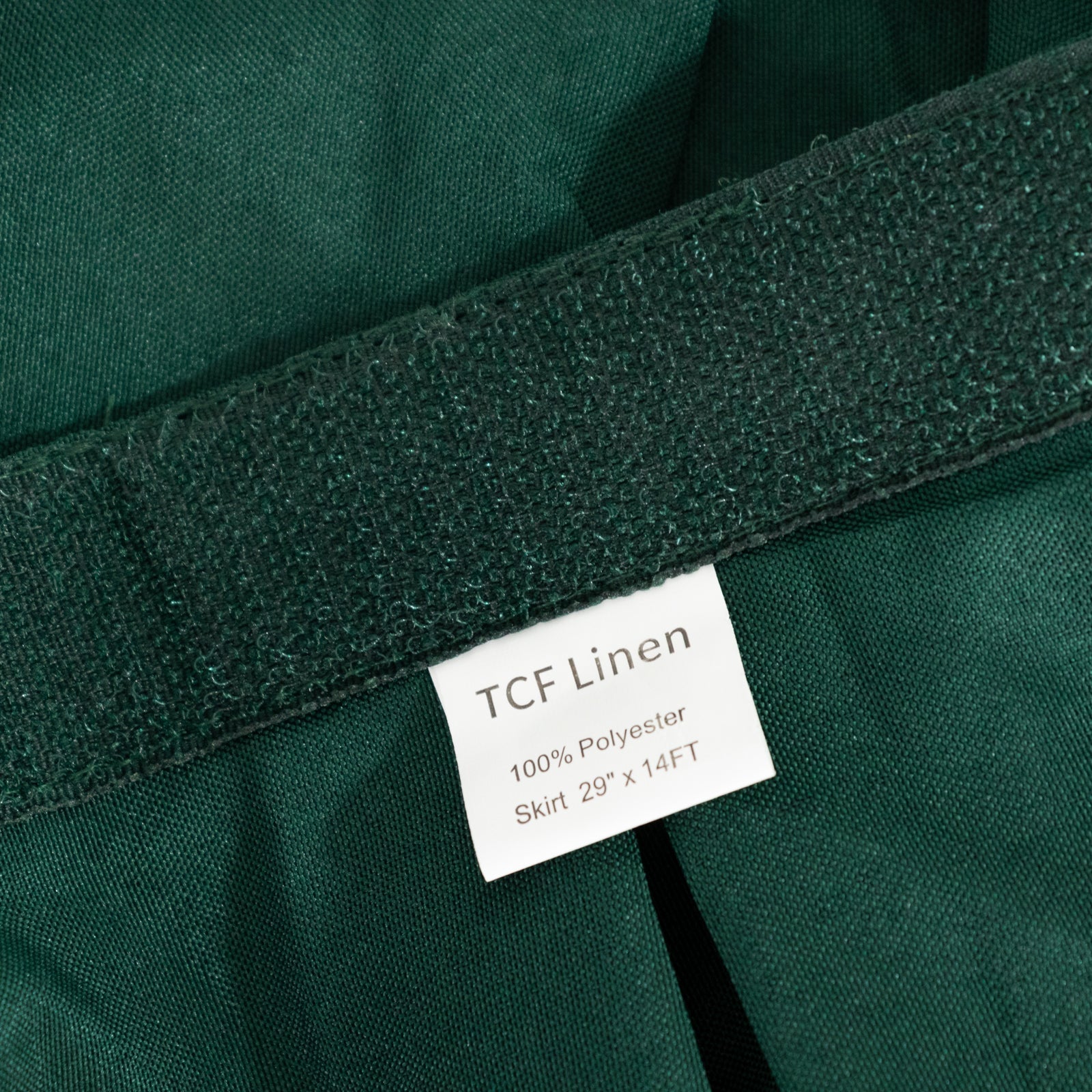 Polyester 14ft Table Skirt Hunter Emerald Green - Classic Pleated Design for Weddings & Events - Bell Racket Store