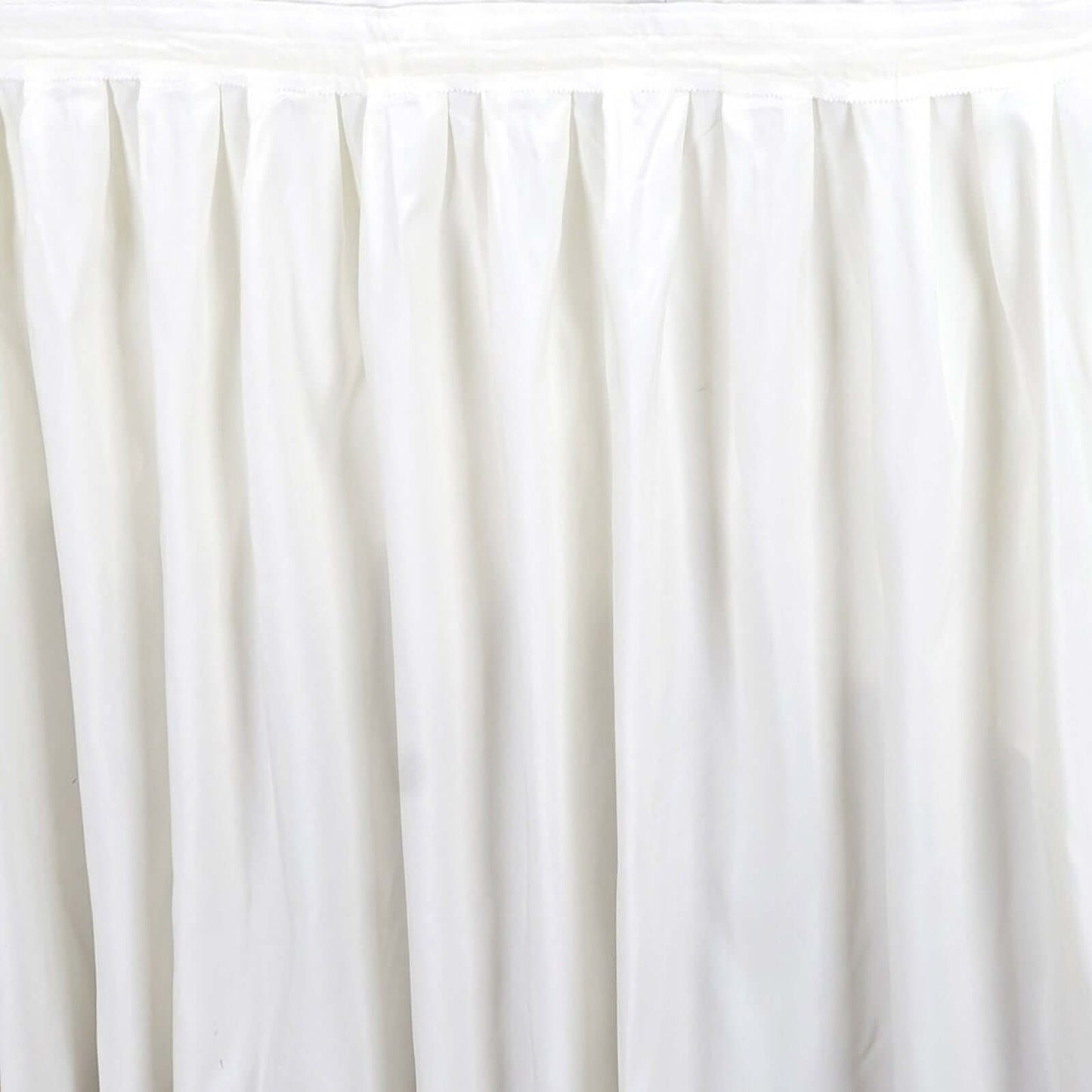 Polyester 14ft Table Skirt Ivory - Classic Pleated Design - NestOCart