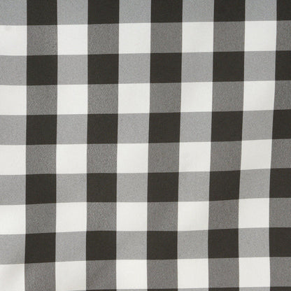 Polyester 14"x108" Table Runner Black/White - Gingham Plaid Design - NestOCart