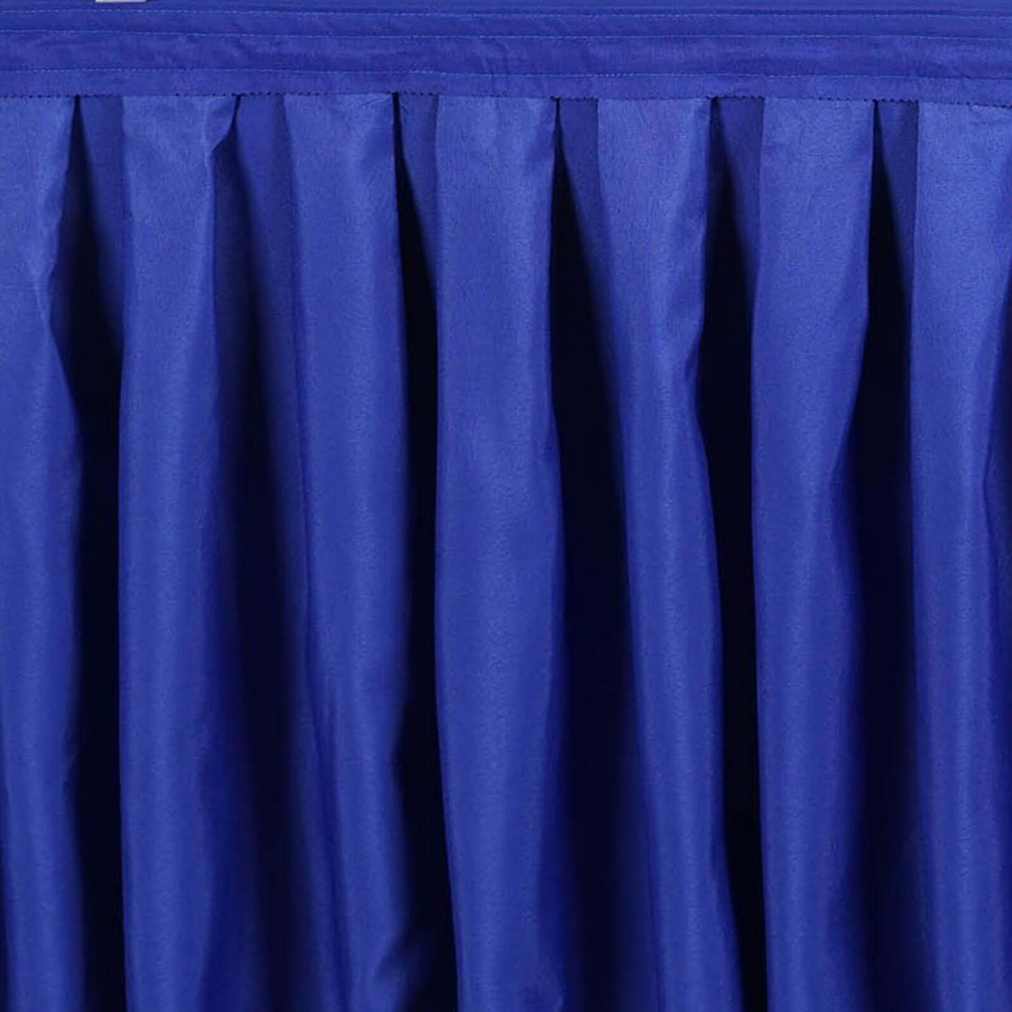 Polyester 17ft Table Skirt Royal Blue - Classic Pleated Design - NestOCart