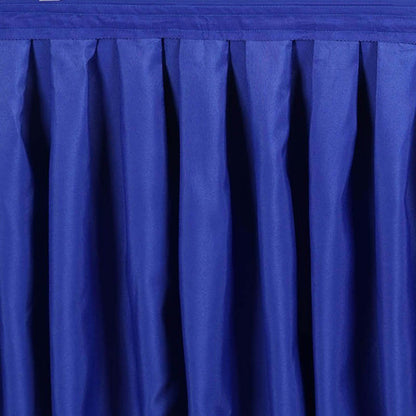 Polyester 17ft Table Skirt Royal Blue - Classic Pleated Design - NestOCart