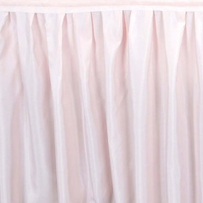 Polyester 21ft Table Skirt Blush - Classic Pleated Design - NestOCart
