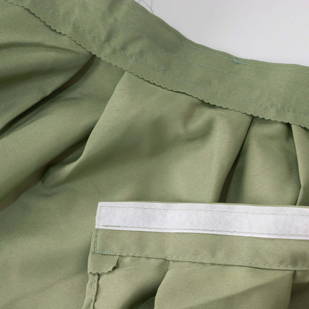 Polyester 21ft Table Skirt Dusty Sage Green - Classic Pleated Design - Bell Racket Store