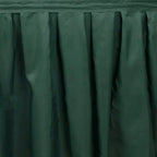Polyester 21ft Table Skirt Hunter Emerald Green - Classic Pleated Design - Bell Racket Store