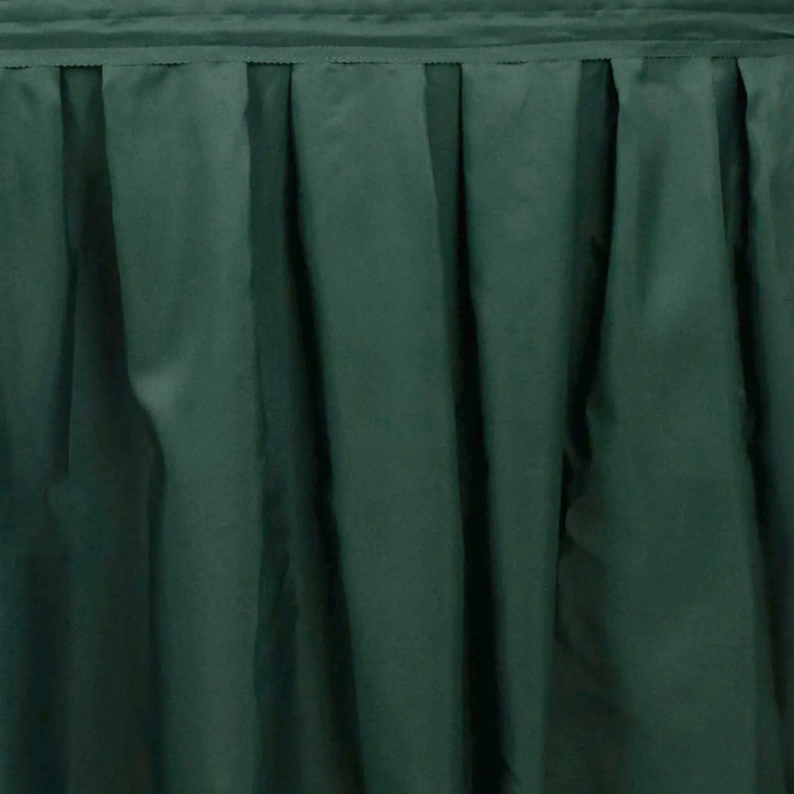 Polyester 21ft Table Skirt Hunter Emerald Green - Classic Pleated Design - Bell Racket Store